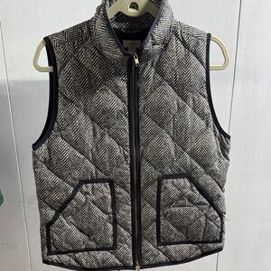 J. Crew Black and White Quilted Vest